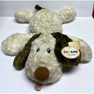 Chosun White & Brown Dog Plush Stuffed Animal Washable Vintage 1993